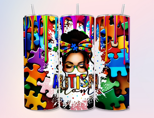 Autism Mom, 20oz Tumbler, Hot, Cold, Drinkware