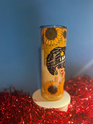 Bible, Emergency, Affirmation Girl, Sunflowers 20oz Tumbler