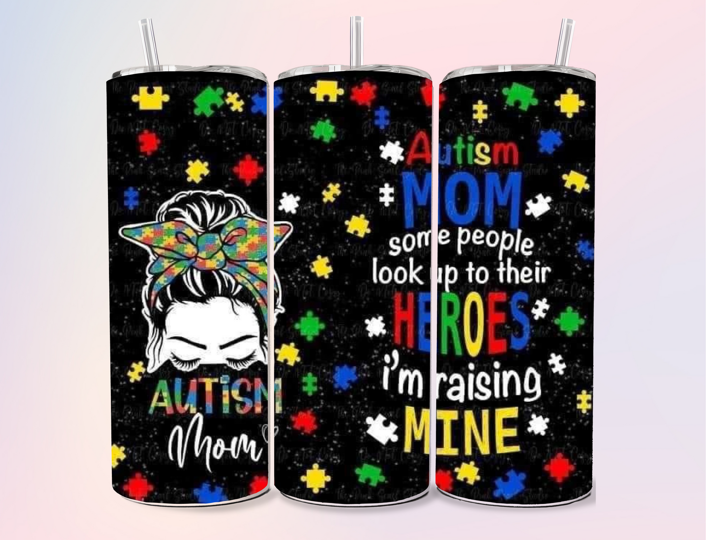 Autism Mom, 20oz Tumbler, Hot, Cold, Drinkware