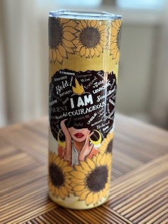 Bible, Emergency, Affirmation Girl, Sunflowers 20oz Tumbler